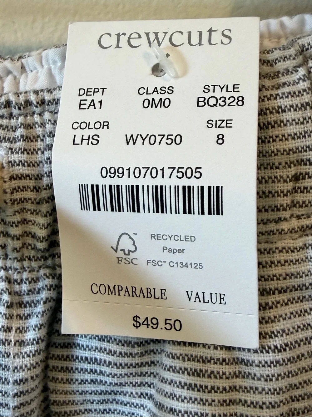 NWT Crewcuts Blue Striped Shorts